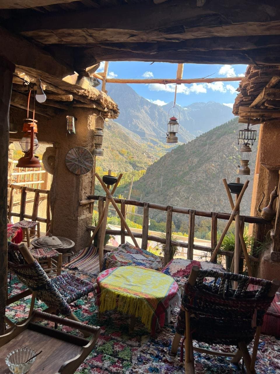 Atlas Mountains cafe stop, looking out from the terrace.